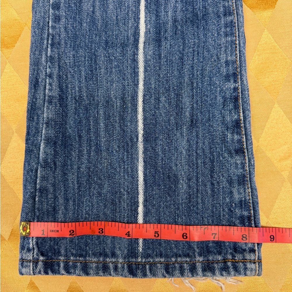Jill Stuart Flared Jeans with Bleached Crease Accent Size 0 - Picture 7 of 8